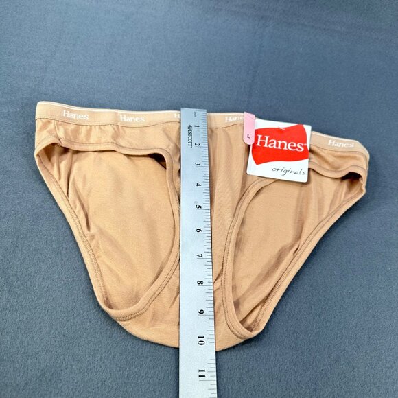 Hanes Women's Size Large Panty Bikini Original Beige New With Tags - Picture 7 of 8